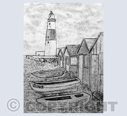Collagraph Portland Bill