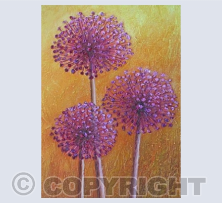 Acrylic and Texture Allium
