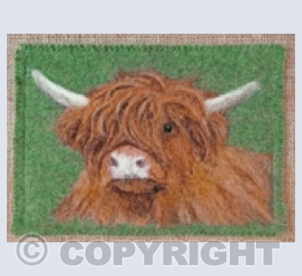 Needle Felted Highland Cow