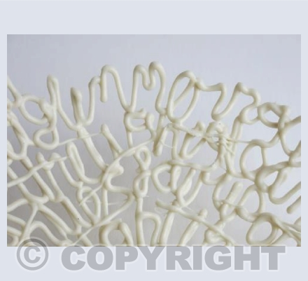 Poem vessel detail - white