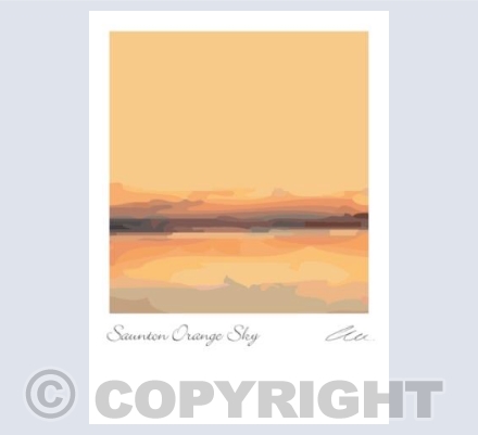 Saunton Orange Sky