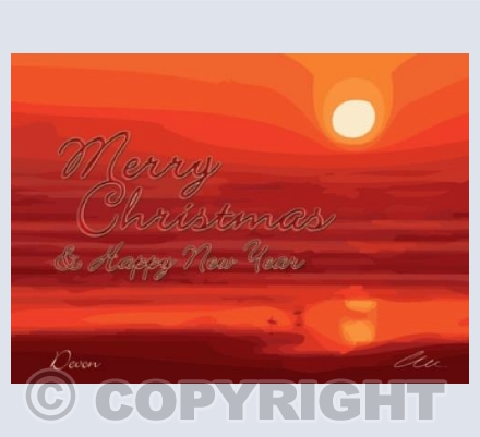 Surf at Sunset - xmas