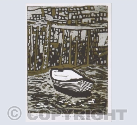 Dinghy at Clovelly Harbour in the Mud