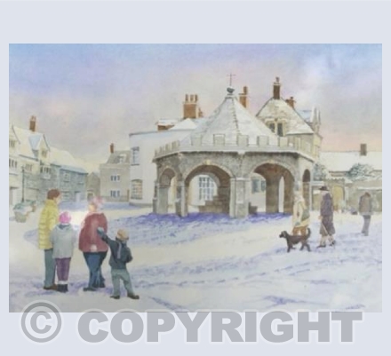 Somerton Market Square in the snow