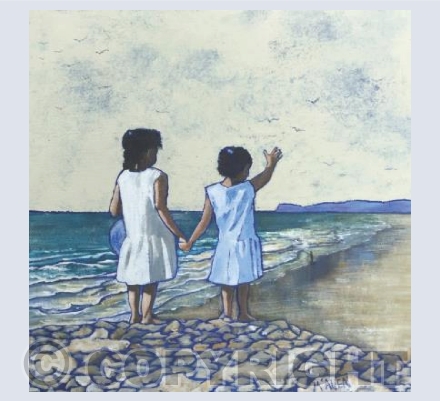 Girls at the seaside
