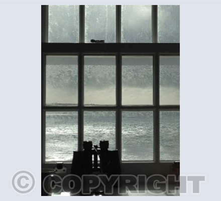 View of the storm, over to Sennen