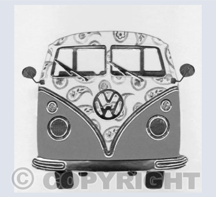 VW Paisley & Grey in a Square