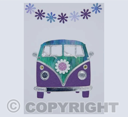 Cosmic Purple with daisies