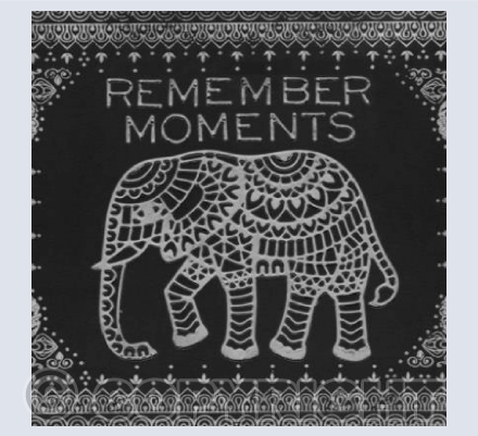 Remember Moments Silver on Black