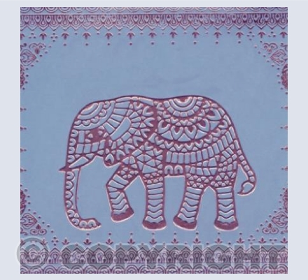 Pink Elephant on Sky Blue