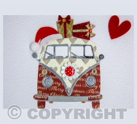 Christmas Heart Camper Van