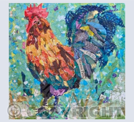 Blue rooster 