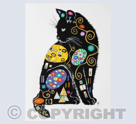 CAT IN THE STYLE OF KLIMT