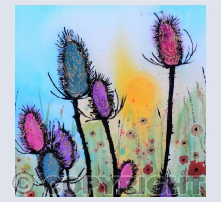 TEASELS ON SILK