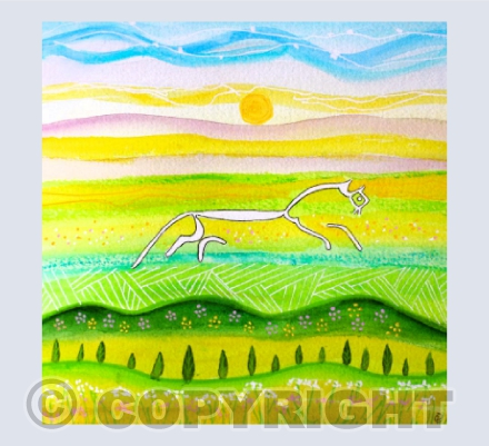 SPRING WHITE HORSE