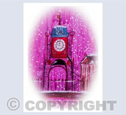 Eastgate Clock In The Snow