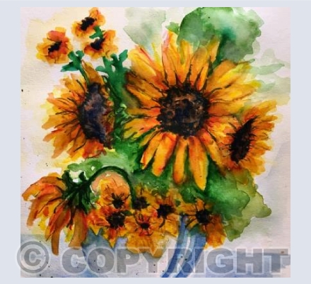 Sunflowers in Vase