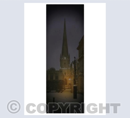 St James' Church in Dawn Snow
