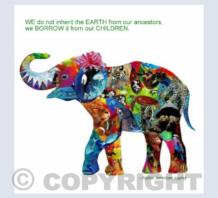 Elephant collage