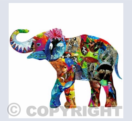 Elephant collage