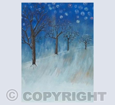 Four Trees in a Blizzard