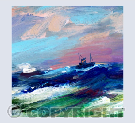 At Sea square card