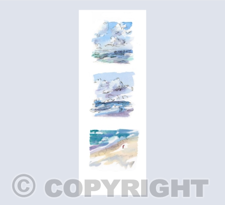 Wave watching bookmark card