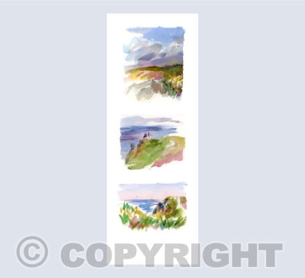 Coastal colours bookmark card