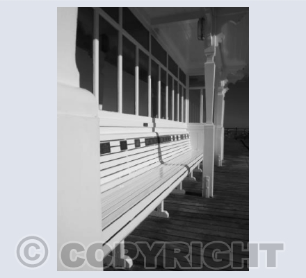 Swanage Pier Shelter B&W