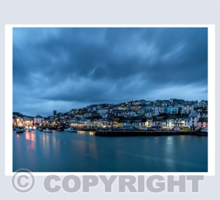 Brixham Harbour at dusk