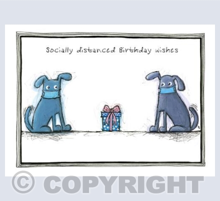 Socially Distanced Birthday Wishes - Dogs present