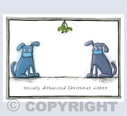 ~socially distanced Christmas wishes - dogs