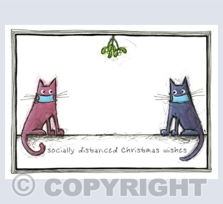 ~socially distanced Christmas wishes - cats
