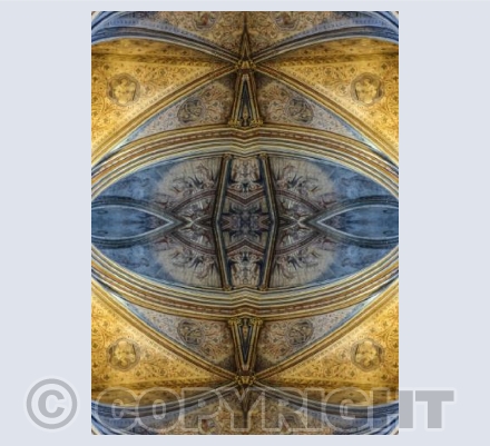 Mirrored Vaulted Ceiling Pattern
