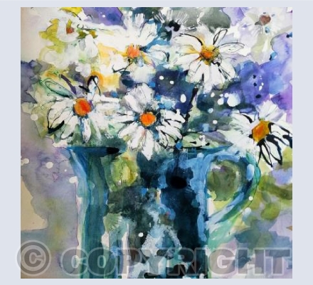 Daisy Blue Jug