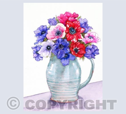 Anemones in the Blue JUg