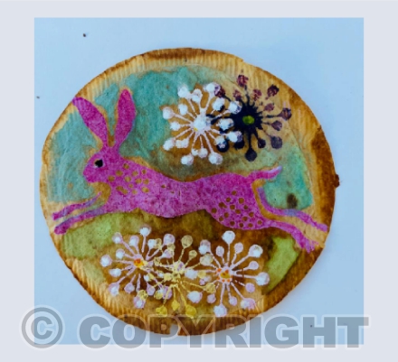 Leaping Pink Hare