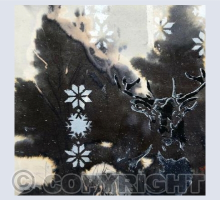 Stag in the snow