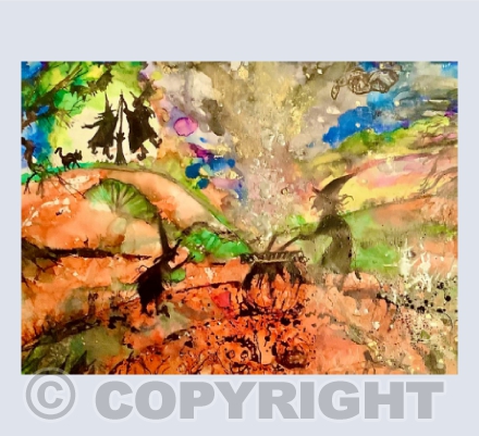 alcohol ink witches