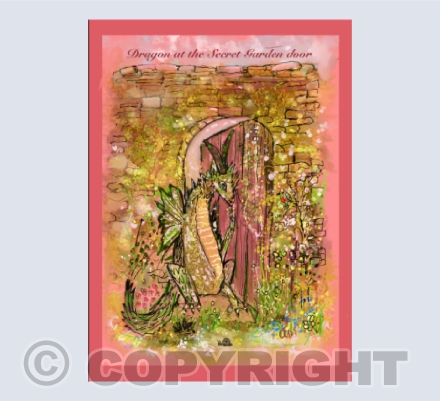 Dragon at the secret garden door