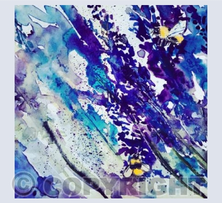 Lavender with Bees