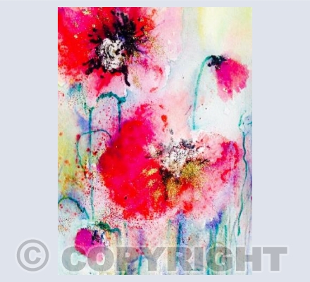 Brusho poppy 