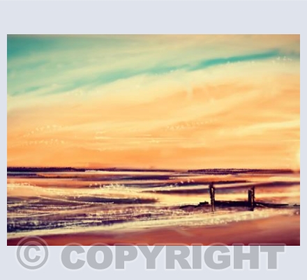 Coastal sunset