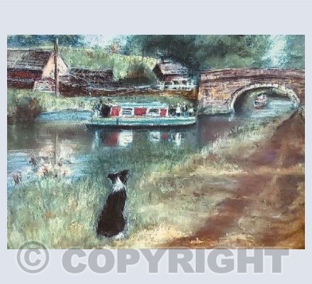 Molly at the canal