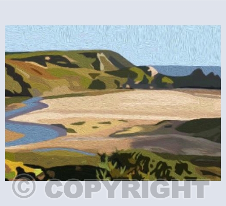 'Three Cliffs Bay, South Wales'