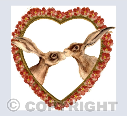 KISSES & WISHES Square Greeting Card