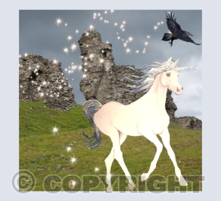 UNICORN of DINAS BRAN, FORTRESS OF THE CROW