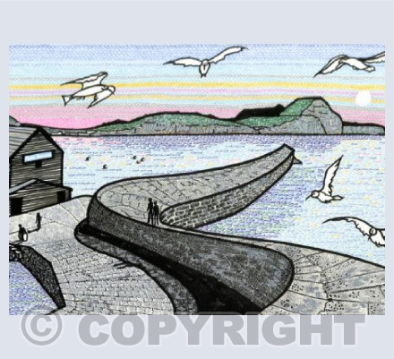 Early Morning on the Cobb, Lyme Regis