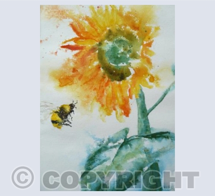 Sunflower & Bee