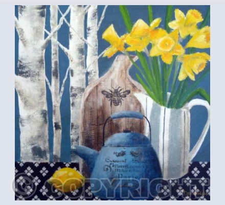 Daffodils & birches